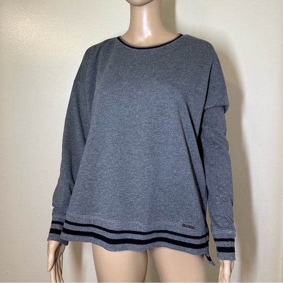 Michael Kors Tops - Michael Kors Gray Sweatshirt with Black Trim